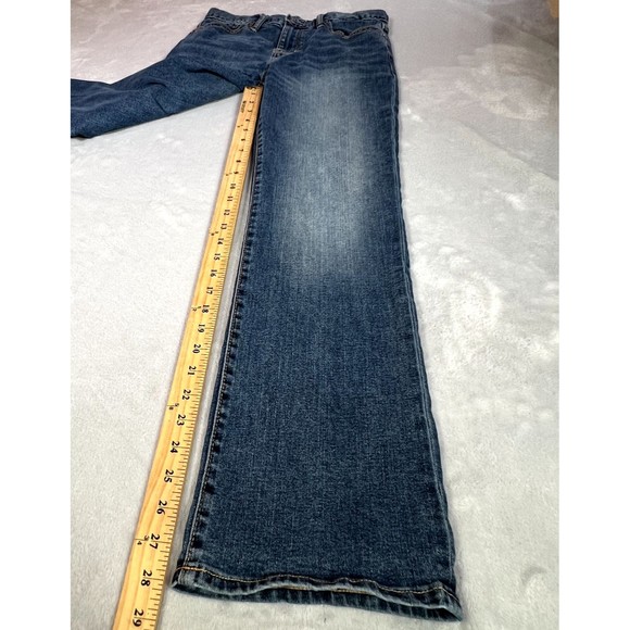 Old Navy Girls Jeans Size 16 Blue Denim High Waisted Straight Leg Adjustable - Picture 11 of 12